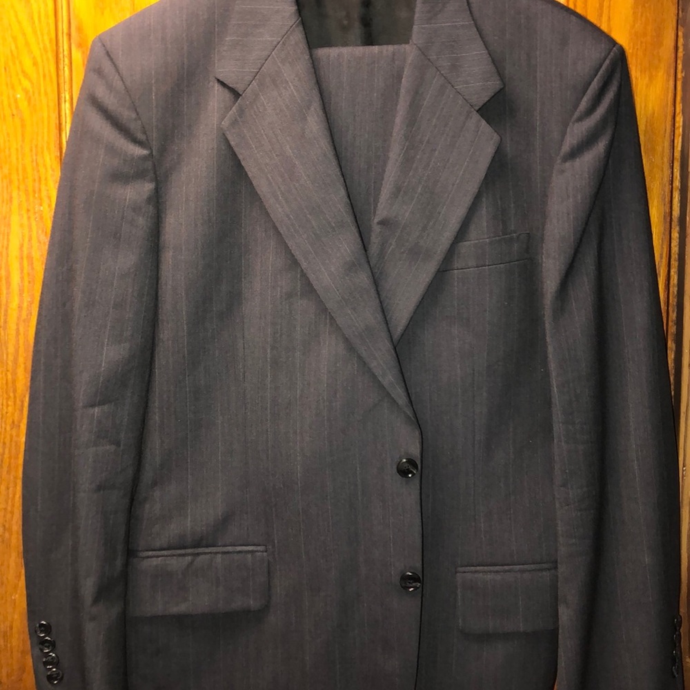 Corporate Image Men’s Gray Pinstripe 2PC Suit